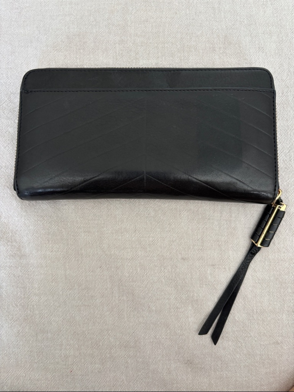 Stella & Dot Covet Black Leather Long Wallet